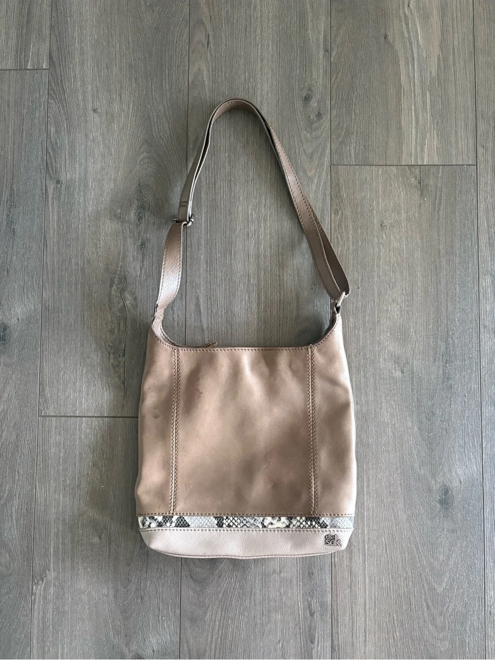 The Sak De Young Hobo Bag with Snakeskin Accent Trim